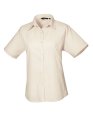 Dames blouse korte mouw Premier PR302 NATURAL